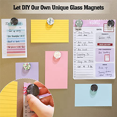 thumbnail image 4 of 96 Sets Craft Fridge Magnet Glass Ceramic Magnet with Adhesive Backing and Transparent Clear Glass Dome Cabochons, 4 of 7