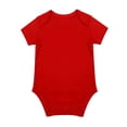 thumbnail image 1 of MIASHUI Cache-Couche à Manches Courtes Uni pour Bébé Unisexe Garçon Fille, Rouge, 6-9 Mois, 1 of 3