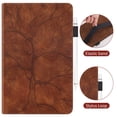 thumbnail image 3 of Étui Embossé Arbre de Vie pour Lenovo Tab m11/k11 Plus avec Support, Fentes pour Cartes, Boucle pour Stylet Brun, 3 of 5