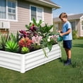 thumbnail image 2 of EDTara Galvanized Raised Garden Bed, Large Outdoor Planter Box with Open Base & Safety Edge, Rustproof Steel for Vegetables, Flowers, Herbs, 2 of 9