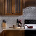 thumbnail image 2 of Fasade Terrain Vinyl Backsplash Panel Brushed Aluminum 6x6 Inch Sample, 2 of 5