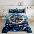 thumbnail image 2 of Erosebridal Retro Ocean Bedding Full Comforter Set, Oil Painting Rudder Down Comforter, Coastal Decoration, Reversible, 2 of 7