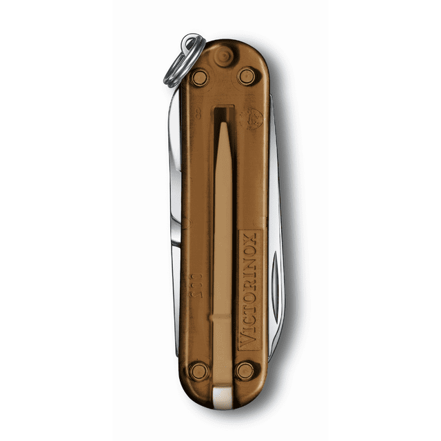Victorinox Classic SD Couteau de Poche Translucide Brun à 7 Fonctions