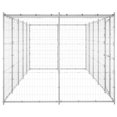 thumbnail image 2 of vidaXL Chenil Extérieur en Acier Galvanisé avec Toit 12,1 M2, 2 of 4
