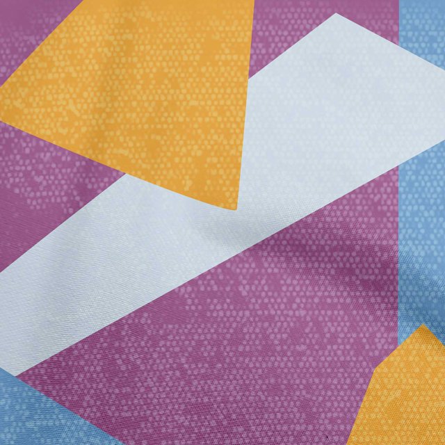 oneOone Rayon Purple Fabric Geometric Abstract Random Shapes Sewing Craft Projects Fabric Prints By Yard 56 Inch Wide