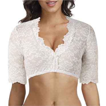 Women's Short Sleeve T-Shirt Clearance Items Women Blending Shirts A Lady Wore A Plain Colored Elegant and Classic Mesh Lace Top At the In