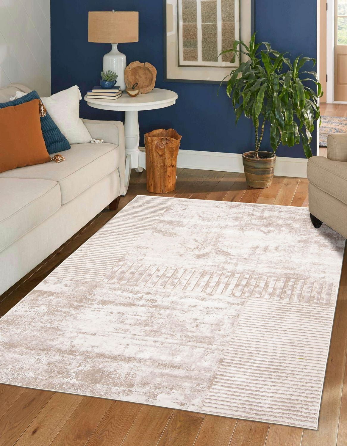 ECARPET Monica Tapis Contemporain / Moderne pour Salon, Chambre, Salle A Manger, Entrée, Couloir et Plus Encore.