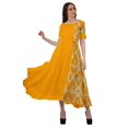 thumbnail image 2 of Moomaya Robe Midi en Viscose à Manches Courtes Imprimée Style Santoon à Taille à Cordon pour Femmes, 2 of 4
