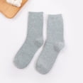 thumbnail image 3 of Women's Casual Home Solid Color Mid-Calf Socks, Warm Wool, Polyester, One Size Fits Shoe Sizes 35-42, 3 of 4