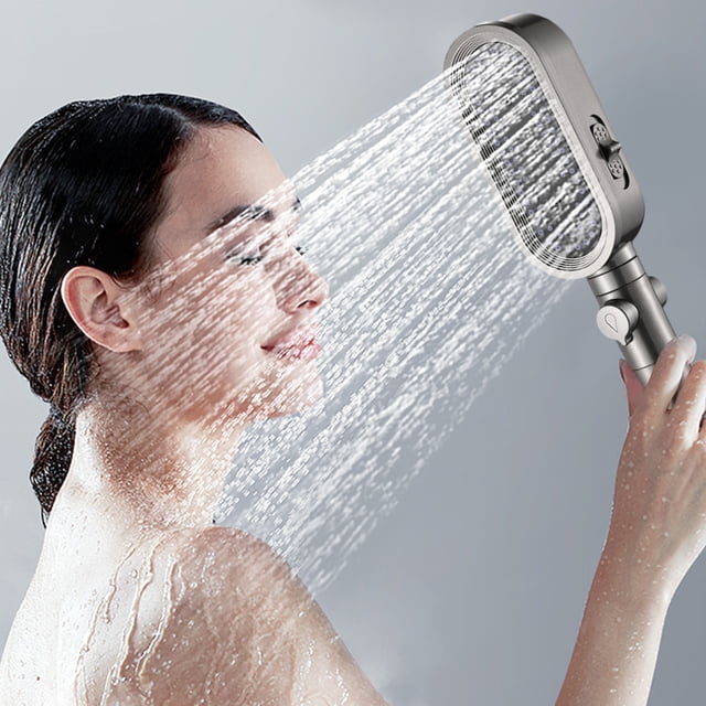 Yhmxh Home Decor Home Accessories Turbo Shower Head Home Bath Shower Nozzle Water Heater Filter Shower-3 Bathing Modes-One Pressurised Water Stop Function Shower Head Shower Head