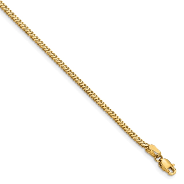 Chaîne Franco 14k 1,4 mm (Poids : 3,17 Grammes, Longueur : 8 Pouces)