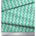 thumbnail image 3 of Soimoi Green polyester Crepe Fabric Airplane,Trophy & Geometric Symbol Decor Fabric Printed Yard 52 Inch Wide, 3 of 3