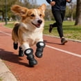 thumbnail image 4 of Breathable Reflective Protective Dog Shoes Boots With Adjustable Straps For Small Medium Outdoor Walking On Hot Pavement Rainy Weather 4PCS, 4 of 5