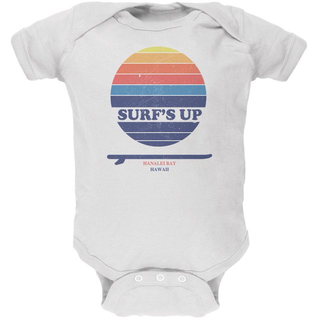 Surf's Up Hanalei Bay Hawaii Doux Cache-Couche pour Bébé