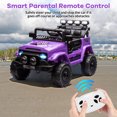 thumbnail image 2 of 12V Electric Kids Ride On Car with Remote Control, Electric Truck with 5MPH Max Speed, Steering Wheel, Accelerator Pedal, Treaded Tires, Music and Story,Ride On Toy for Kids Ages 37-96 Months, 2 of 7