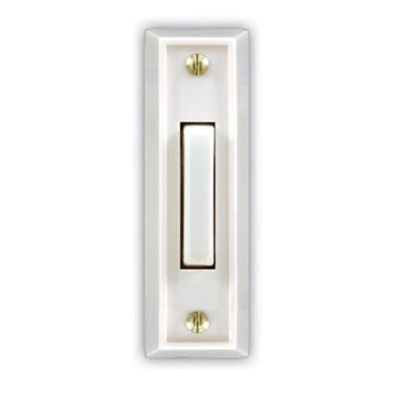 Wired Doorbell Push Button, LED Light, White - 18000092