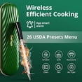 thumbnail image 2 of Wireless Meat Thermometer INT-11X-B, Bluetooth Meat Thermometer for Grilling and Smoking, App Remote Control, IP67 Waterproof, 25 Hours of Continuous Cooking, Stylish Gift for Men Women,Green, 2 of 8
