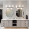 thumbnail image 4 of Globe Electric Positano 5-Light Chrome Metal Reversible Vanity Light, Modern Glam Style, LED or Incandescent Bulbs Required, 4 of 8