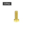 thumbnail image 3 of Unique Bargains Brass Hex Bolts, M10x30mm 5 Pack Fully Thread Grade 4.8 Machine Screws, 3 of 4