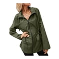 thumbnail image 2 of Women Zip Up Hooded Jacket Long Sleeve Waterproof Lightweight Jacket Outdoor Drawstring Jackets Windbreaker, 2 of 8