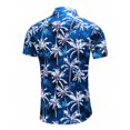 thumbnail image 2 of RKSTN Chemises pour Hommes Manches Courtes à Manches Courtes Imprimées Couleur Boutons Cardigan Mode Chemise Décontractée Hauts Chemises Hawaïennes pour Hommes, 2 of 3
