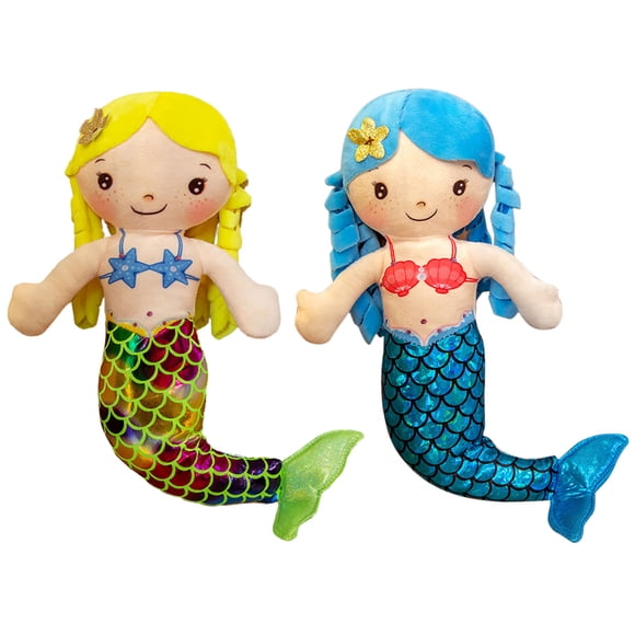 MasteelfCA 2pcs Stuffed Mermaid Dolls Decorative Mermaid Ornaments Girls Mermaid Toys
