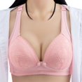 thumbnail image 2 of Besolor Bras for Women Button Front Closure Wireless Full Coverage Underwear Cozy Breathable Liftup Bralettes, 2 of 5