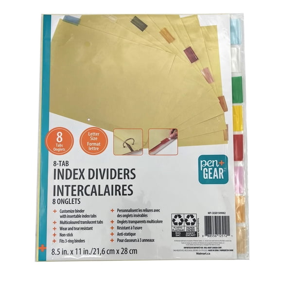 PEN+GEAR Pen + Gear Letter Size Index Dividers