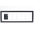 thumbnail image 1 of Creative Letter Art 4 x 6 Multiple Opening Picture Frame Collage with 6 holes Manhattan Black Frame with 10 x 34-inch White Mat Full-Strength Glass Photo Collage for Wall 6 Openings, 1 of 5