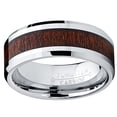 thumbnail image 3 of 8MM Men's Tungsten Carbide Ring Wedding Band Wood Inlay, 3 of 5