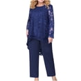 thumbnail image 1 of Womens Plus Size Pants Womens Plus Size Evening Dress Lace Embroidery Temperament Fit Pantstwo Piece Set Plus Size Dress Pants Plus Size Womens Pants Womens Plus Size Dress Pants, 1 of 4
