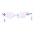 thumbnail image 2 of SA106 Womens Simple Classical Oval Thin Plastic Sunglasses Blue Pink, 2 of 4
