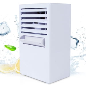 Air Eventail Conditionneur, Petit Personnel USB Air Ventilateur de bureau de refroidissement Mini Air Purifier Humidificateur Refroidissement pour le bureau de la chambre à domicile blanc