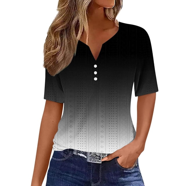 Birdeem Blouses for Women Womens V-Neck Solid Color T-Shirt Top