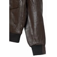 thumbnail image 3 of Men's Leather Jacket with Genuine Fur Collar, 3 of 9