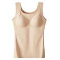 thumbnail image 3 of RXIRUCGD Haut Chaud Chauffant pour Femmes, Mode, Uni, à Encolure Ronde, avec Coussinet de Poitrine ( Beige, Taille : 2TG ), 3 of 3