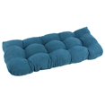 thumbnail image 2 of Blazing Needles Microsuede Rounded Back Loveseat Cushion, 42" x 19", Teal, 2 of 2