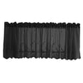 thumbnail image 4 of Embroidered Window Voile Curtain Valance Set for Small Kitchen Window, Cafe, Bath, Laundry or Bedroom Black-Valance-130x41cm, 4 of 8