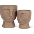 thumbnail image 3 of Brown Face Pedestal Planter, 3 of 4
