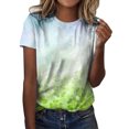 thumbnail image 1 of QIPOPIQ T-Shirts à Manches Courtes pour Femmes à Col Rond T-Shirts de la Saint-Patrick Hauts T-Shirt Shamrock T-Shirt Vert Tunique T-Shirts de la Saint-Patrick Imprimés T-Shirts à Col Rond pour Dames T-Shirts de Fête T-Shirts Graphiques Aubaines, 1 of 4
