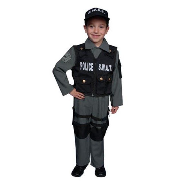 Costume d'Agent de Police S.W.A.T - Taille Moyenne 8-10