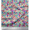 thumbnail image 1 of Soimoi Poly Georgette Fabric Leaves & Floral Artistic Decor Fabric Printed Yard 42 Inch Wide, 1 of 1