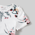 thumbnail image 4 of PatPat Family Matching All Over Floral Print Short-sleeve Drawstring Ruched Bodycon Dresses and Colorblock Short-sleeve T-shirts Sets, 4 of 6