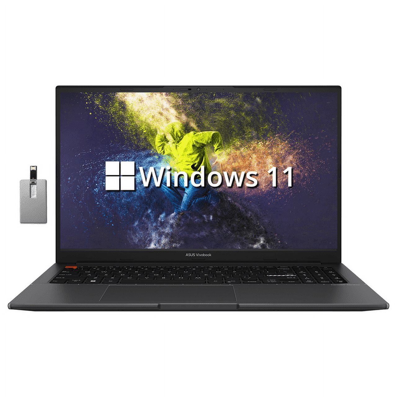 ASUS VivoBook S 15 Portable Mince, Écran FHD 15,6 Pouces, Processeur AMD Ryzen 7 5800H, Graphiques AMD Radeon, 8 Go de RAM, SSD 512 Go, Windows 11 Famille, Lecteur d'Empreintes Digitales, Indie Black, S3502QA-DS71