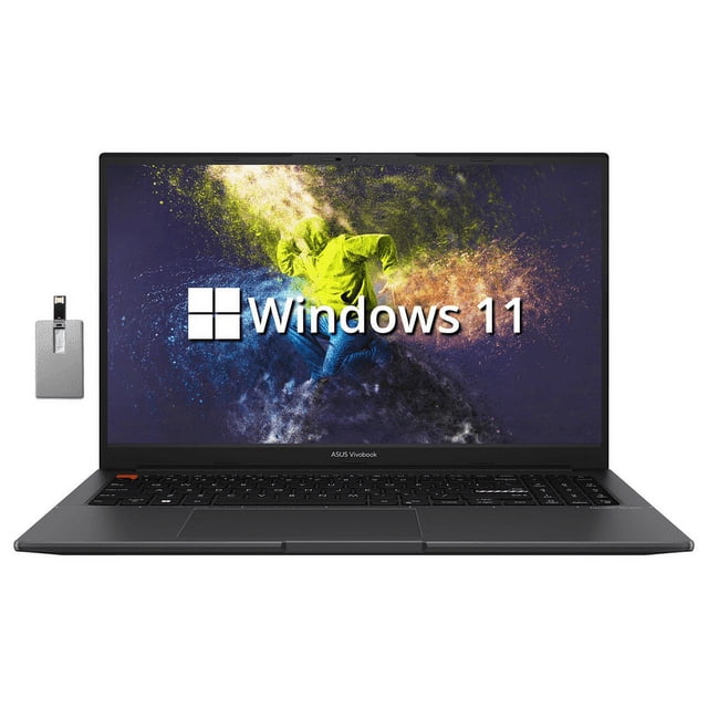 ASUS VivoBook S 15 Portable Mince, Écran FHD 15,6 Pouces, Processeur AMD Ryzen 7 5800H, Graphiques AMD Radeon, 8 Go de RAM, SSD 512 Go, Windows 11 Famille, Lecteur d'Empreintes Digitales, Indie Black, S3502QA-DS71