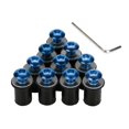 thumbnail image 3 of DYNWAVECA 6X 10 Pieces Universal Windscreen Windshield Bolts Screw Kit M5 5mm Bolt Blue, 3 of 9