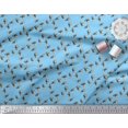 thumbnail image 2 of Soimoi Blue Poly Georgette Fabric Toucan Bird Printed Fabric 1 Yard 42 Inch Wide, 2 of 3
