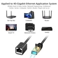 thumbnail image 3 of J&D Cat6 Ethernet Extension Cable, Shielded RJ45 Male to Female, 6 ft, Reliable Networking Cable, 3 of 7