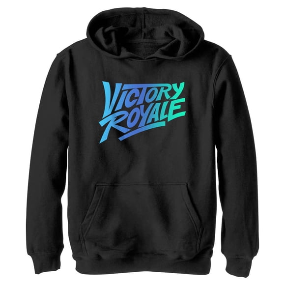 Fortnite Boys' Victory Royale Logo Youth Pullover Hoodie, Black, X-Large