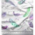 thumbnail image 1 of Soimoi polyester Crepe Fabric Branches & Artistic Feather Fabric Prints By Yard 52 Inch Wide, 1 of 1